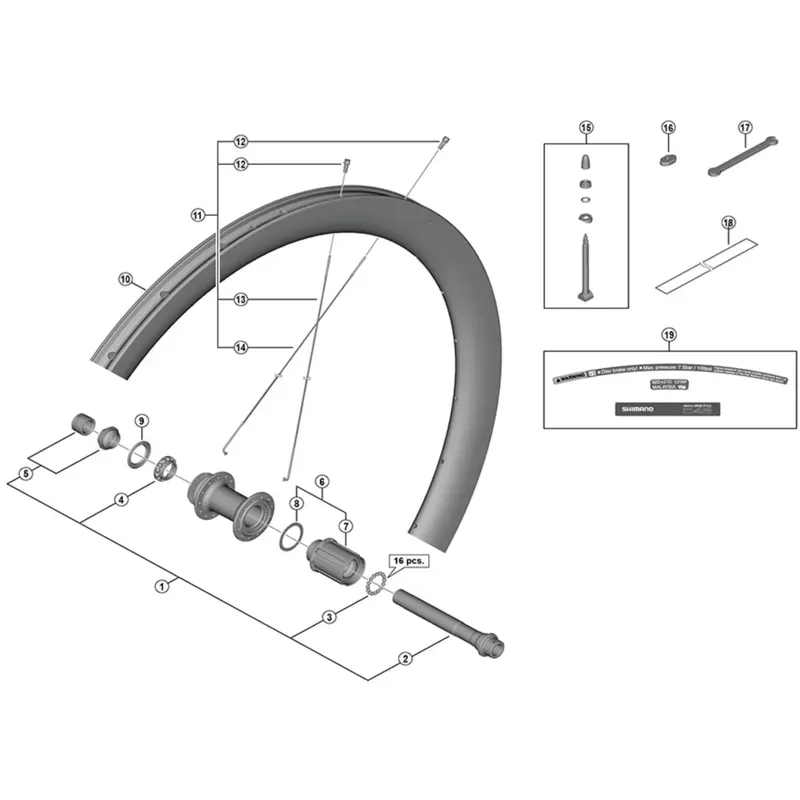Shimano WH-RS710-C32-TL-R Complete Freewheel Body-1