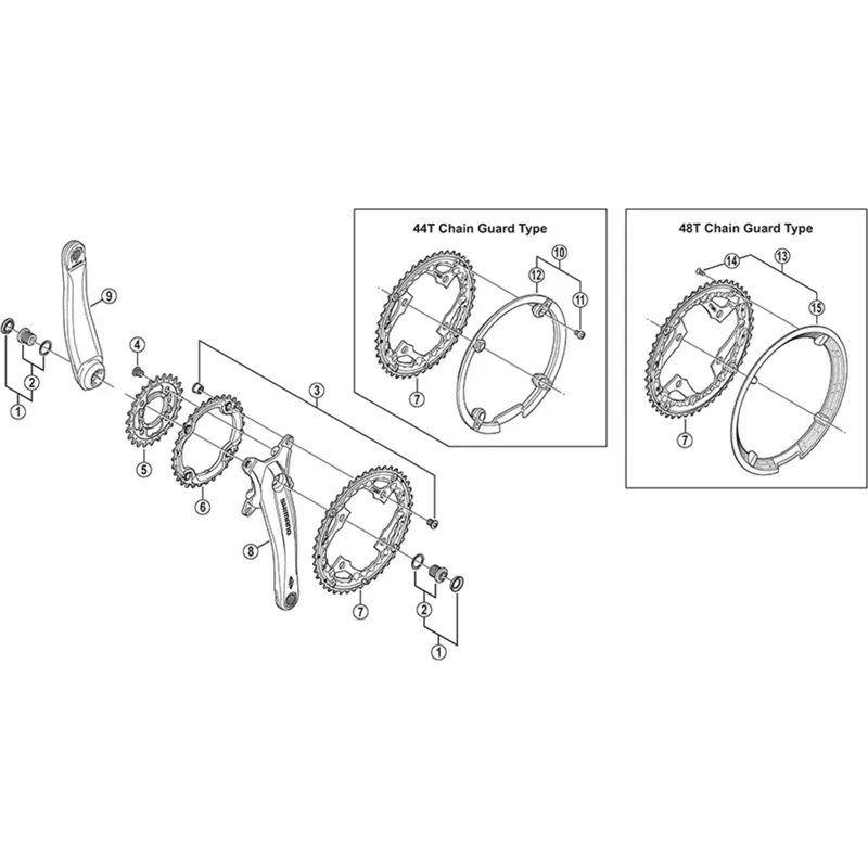 Shimano FCT521 36T Chainring in Black-1