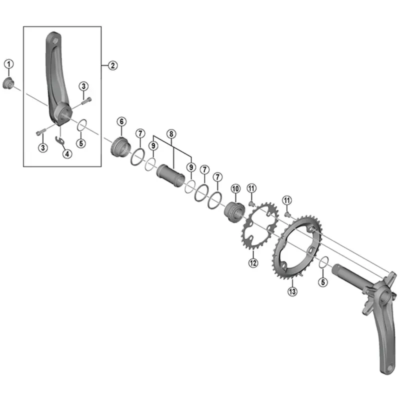 Shimano Deore FC-M6000-2 10 Speed Inner Chainring 24T in Black-1