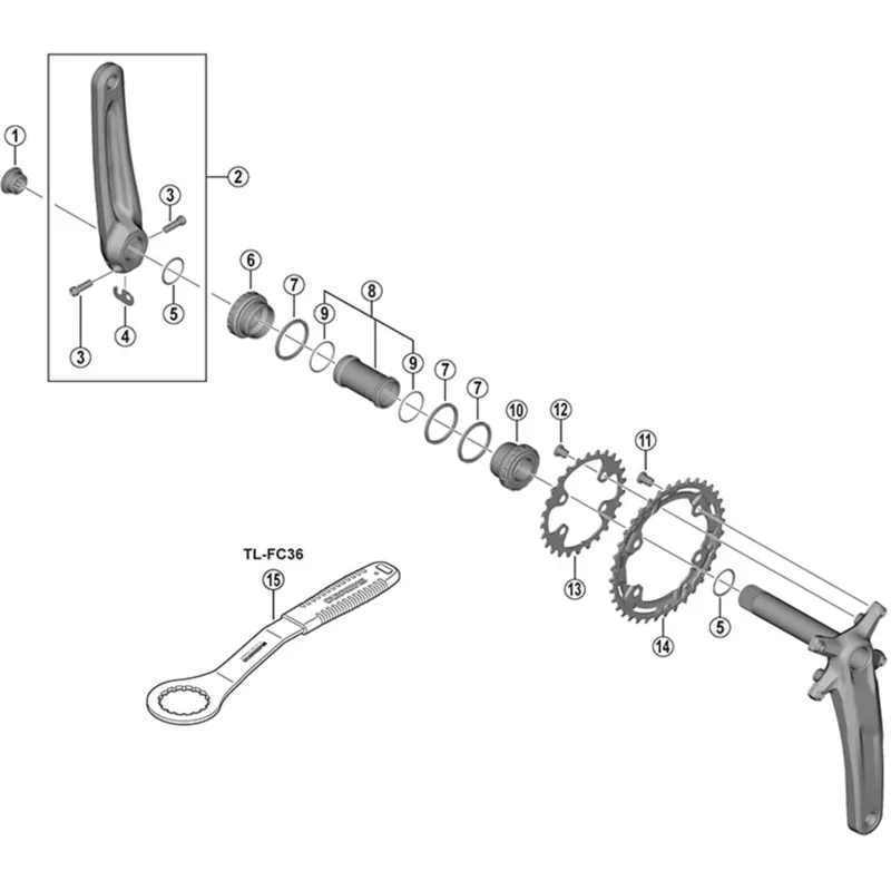 Shimano Deore FC-M6000-2 10 Speed Inner Chainring 26T in Black-1