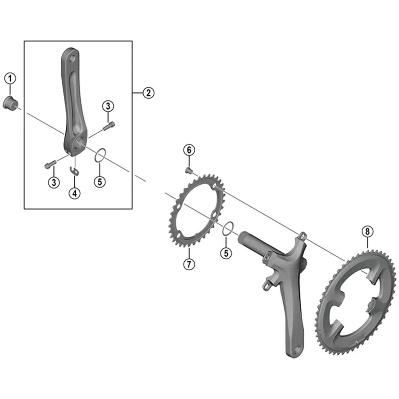 Shimano FC-RS510 Left Hand Crank Arm Unit-1