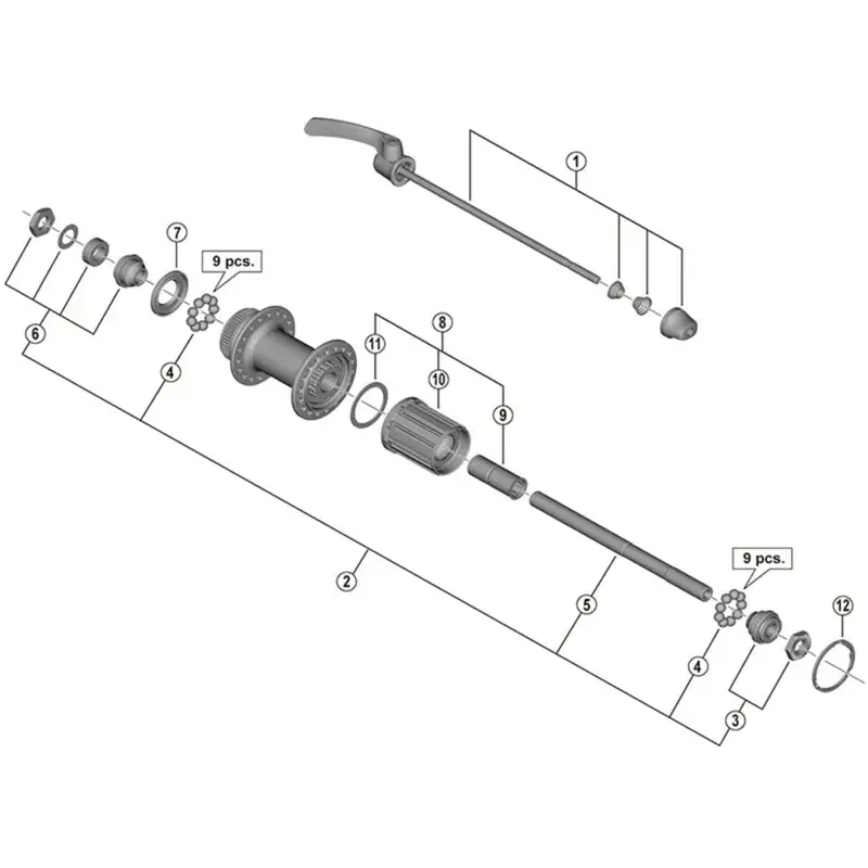 Balfes Bikes Shimano WH-RS010 RH Lock Nut Unit | Free postage over £30, £10 off first order, price match & 0% finance.
