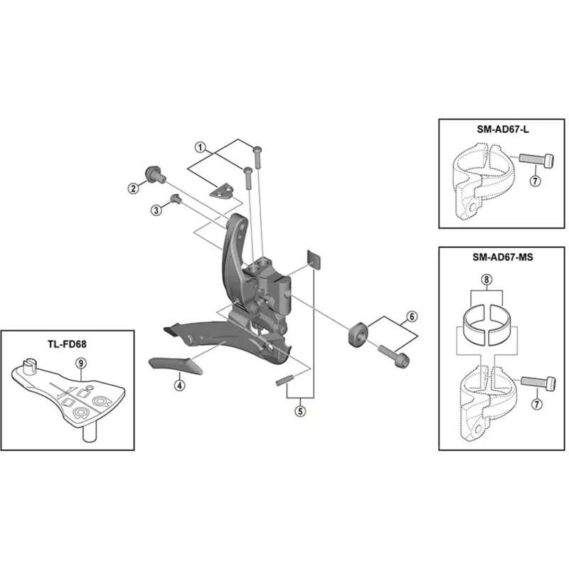 Shimano Ultegra FD-6800 Skid Plate in Black-1