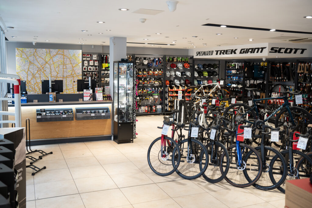 Bikes on display at Balfe's Bikes Islington