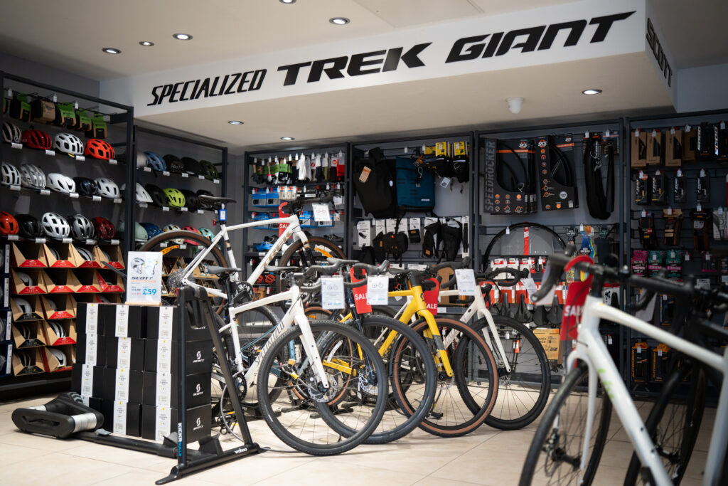 Inside the store at Balfe's Bikes Islington