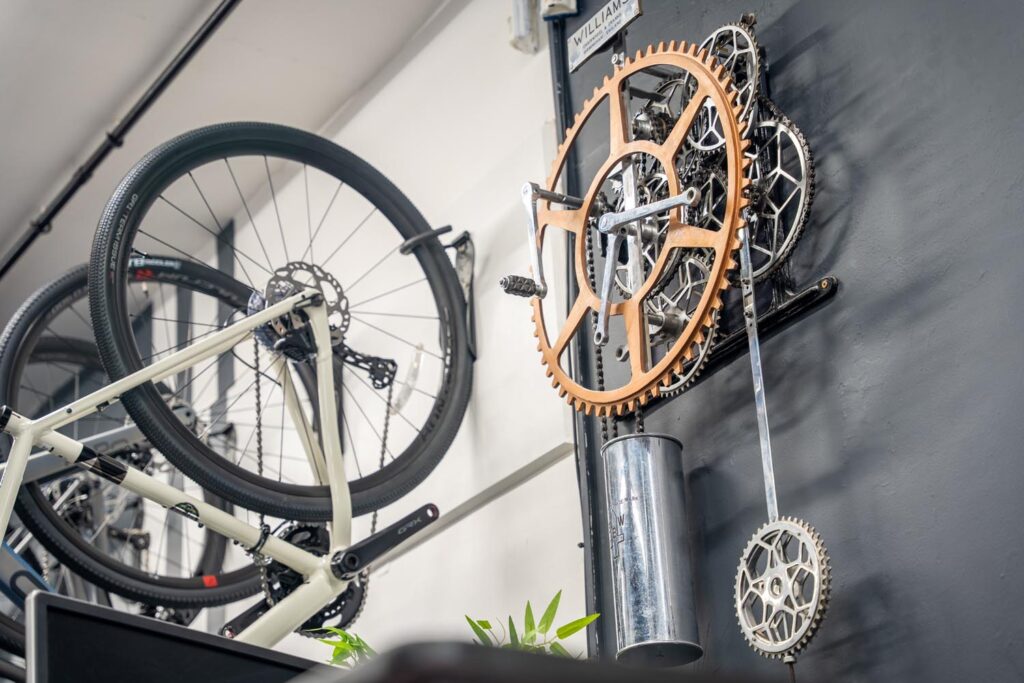 Inside the store at Balfe's Bikes Sutton